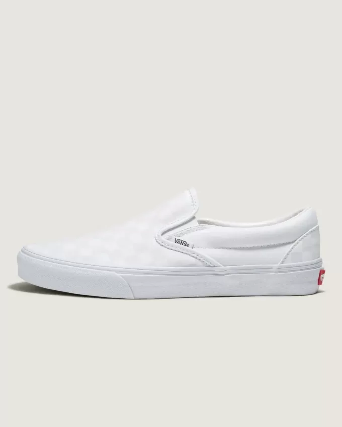 Scarpa larga slip-on classica a scacchiera Customs