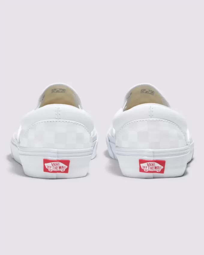 Scarpa larga slip-on classica a scacchiera Customs