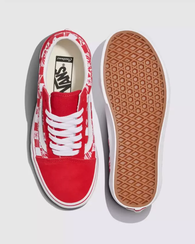 Scarpa Old Skool Holiday Checkerboard personalizzata