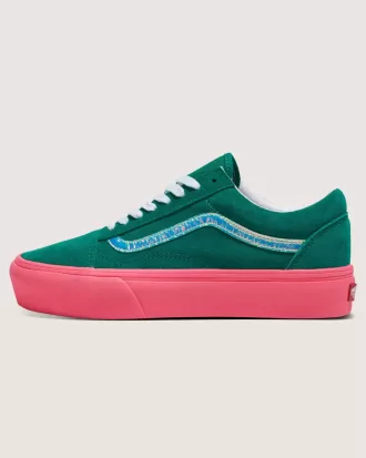 Scarpa Old Skool Platform in pelle scamosciata personalizzata