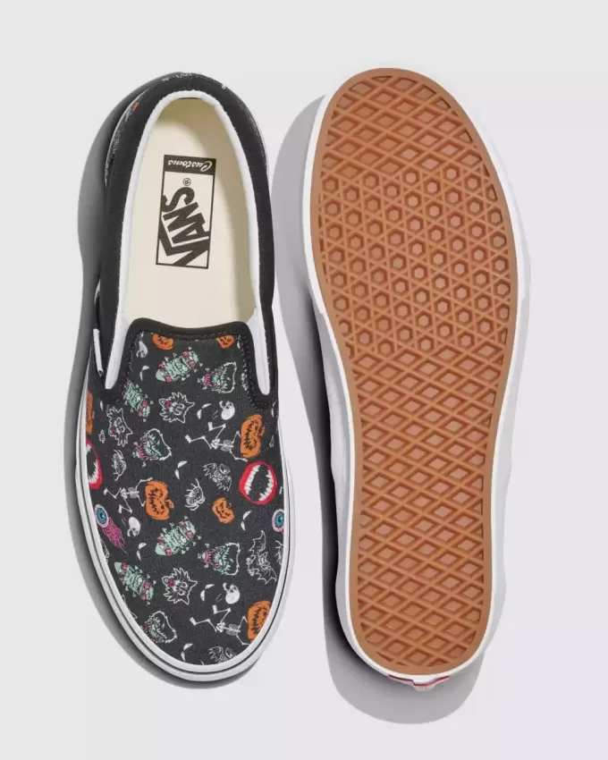 Scarpa slip-on classica personalizzata per Halloween